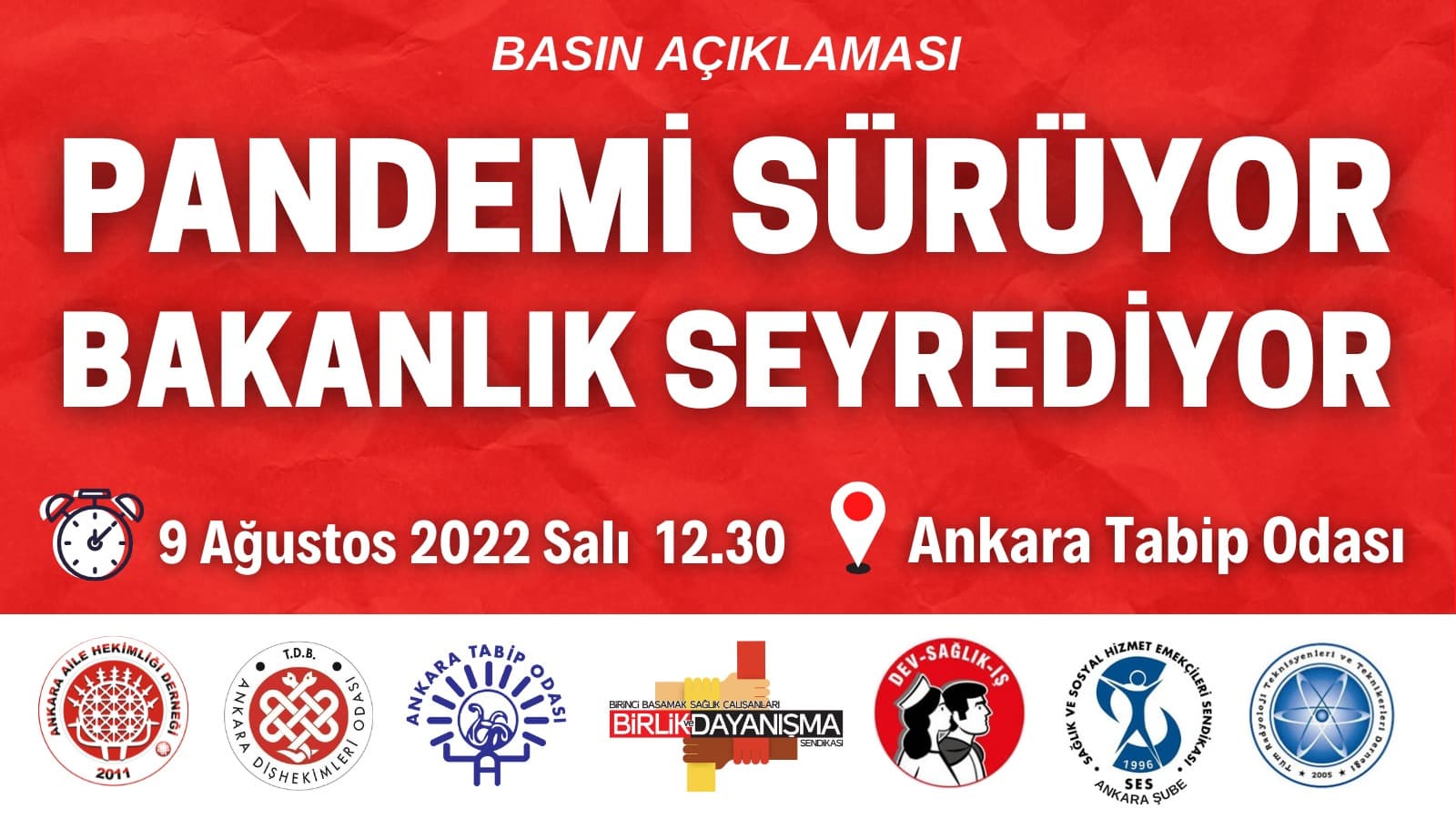 “Pandemi sürüyor, bakanlık seyrediyor” görseli