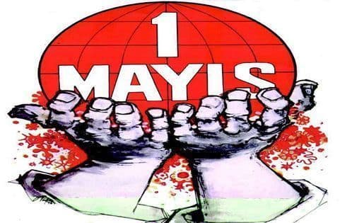 “1 Mayıs emek ve dayanışma günümüz kutlu olsun” görseli