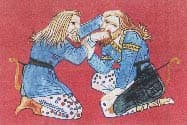 İlk dişhekimliği girişimi resmi M.Ö.4. yy. İskit vazosu Leningrad Hermitage Müzesi