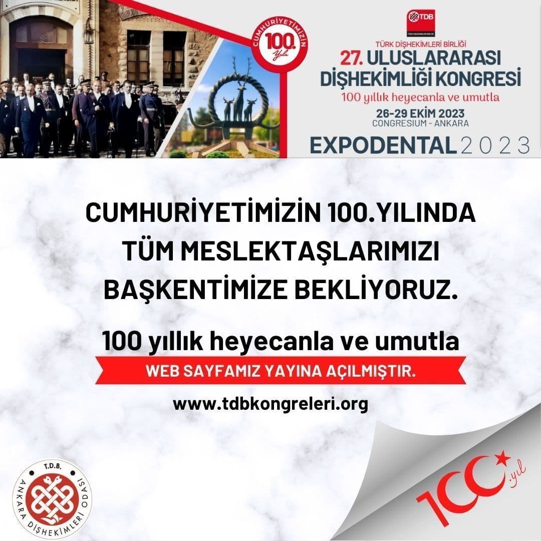 “Cumhuriyetimizin 100. yılında tüm meslektaşlarımızı başkentimize bekliyoruz.” görseli