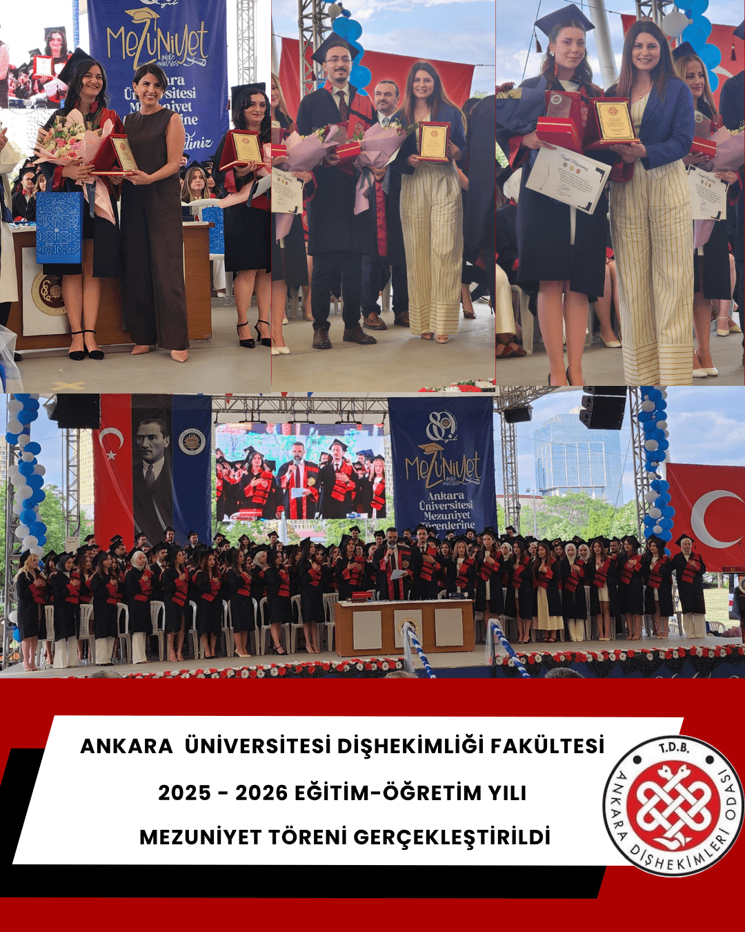 “Ankara üniversitesi diş hekimliği fakültesi 2025–2026 eğitim-öğretim yılı mezuniyet töreni gerçekleştirildi” görseli