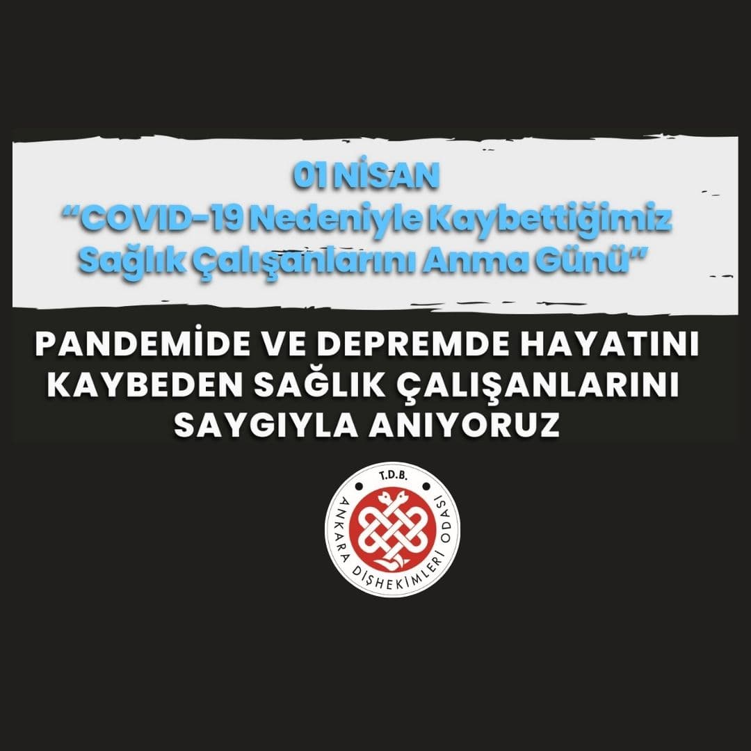 “Pandemide ve Depremde Hayatını Kaybeden Sağlık Çalışanlarını Saygıyla Anıyoruz” görseli
