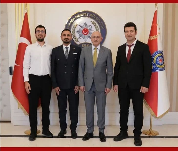“Ankara il emniyet müdürü sayın maksut Yüksek’i makamında ziyaret ettik.” görseli