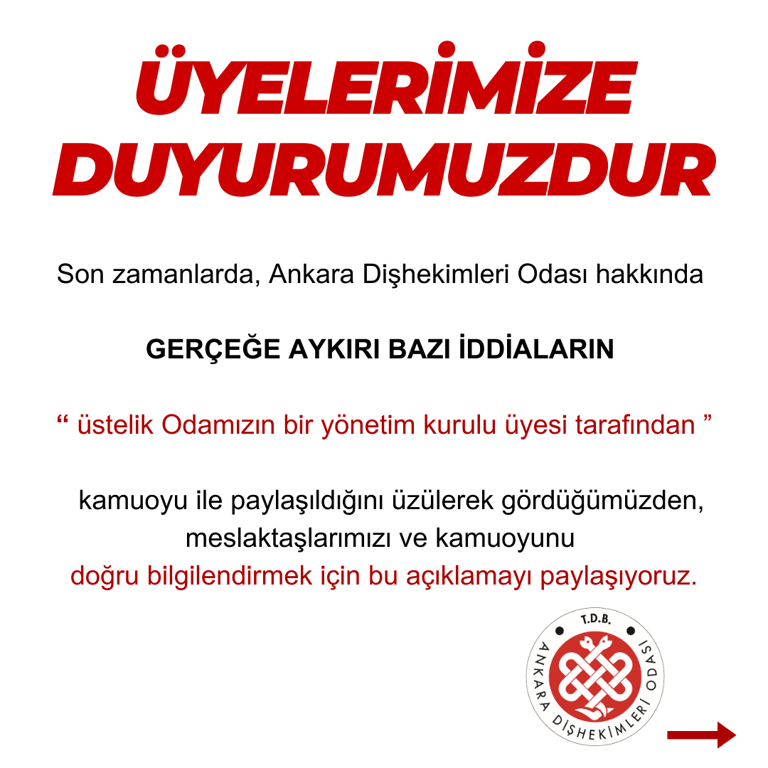 “Üyelerimize duyurumuzdur” görseli