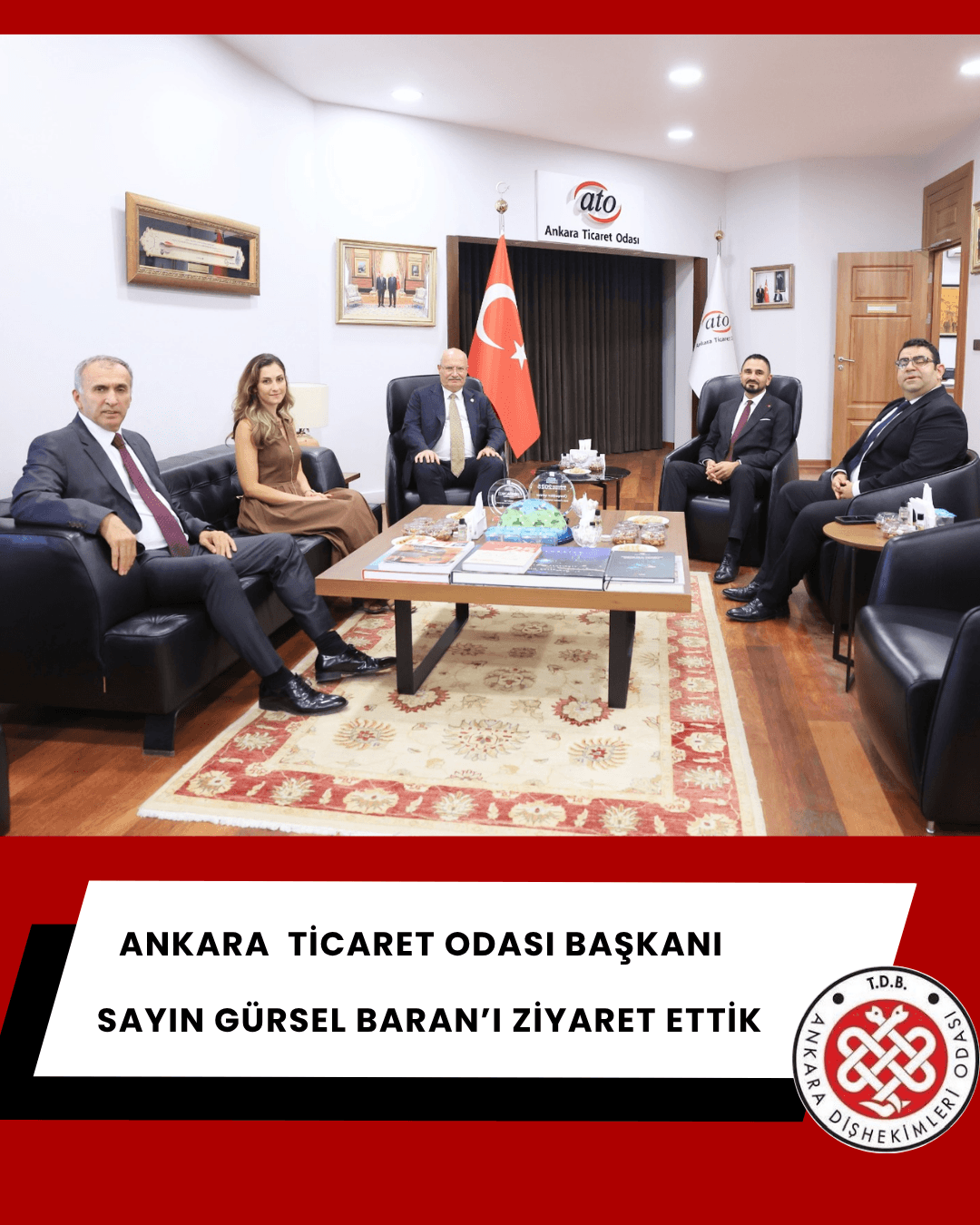 “Ankara ticaret odası başkanı sayın gürsel Baran’ı ziyaret ettik” görseli