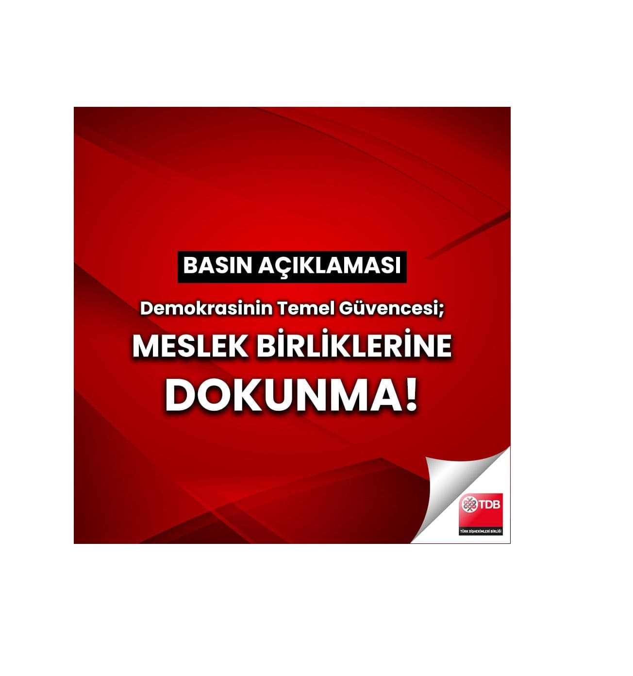 “Basın açıklaması: Demokrasinin temel güvencesi meslek birliklerine dokunma!” görseli