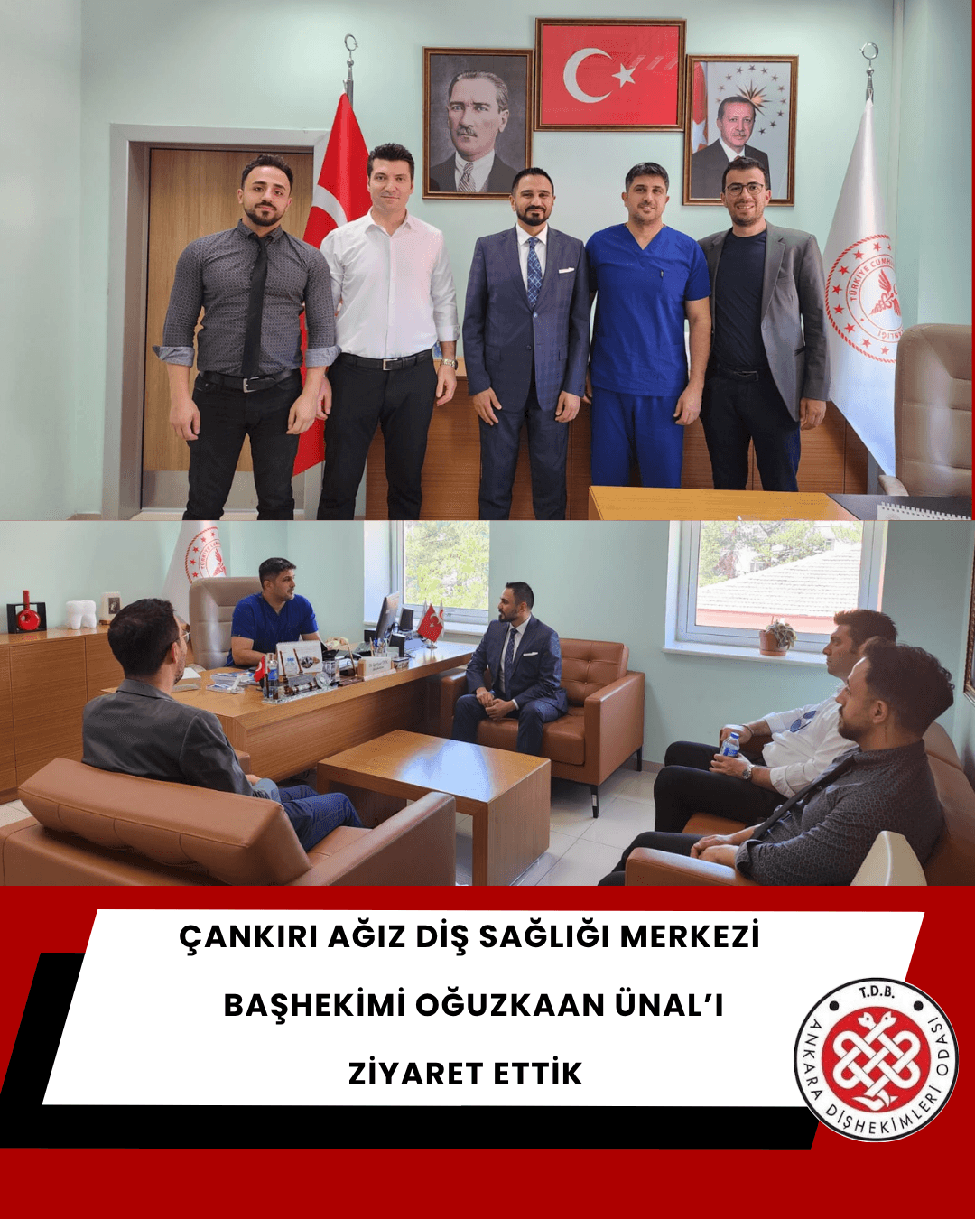 “Çankırı ağız ve diş sağlığı merkezi başhekimi oğuzkaan Ünal'ı ziyaret ettik” görseli