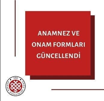 “Hasta anamnez ve onam formu güncellendi” görseli