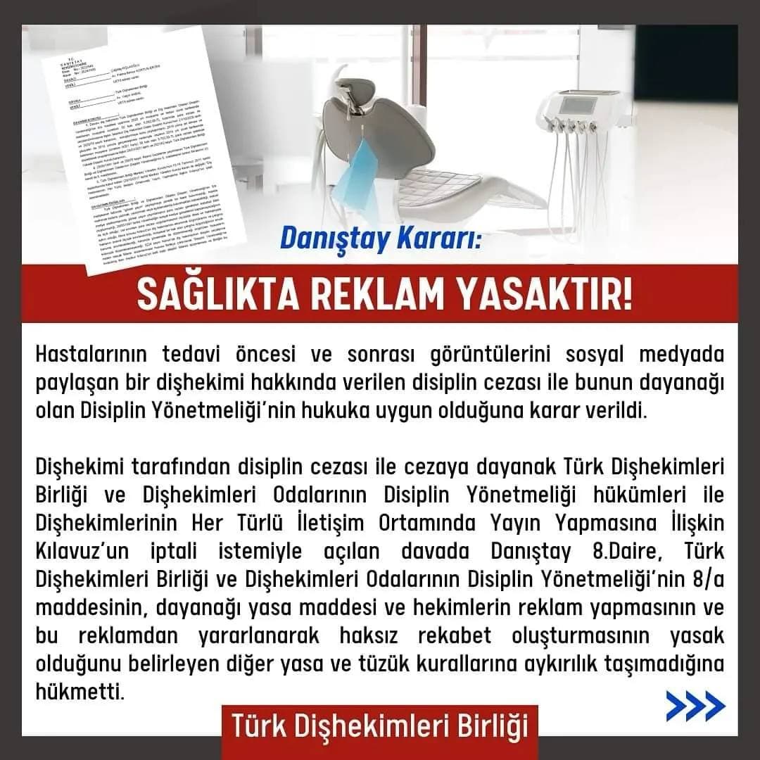 “Danıştay kararı: Sağlıkta reklam yasaktır!” görseli