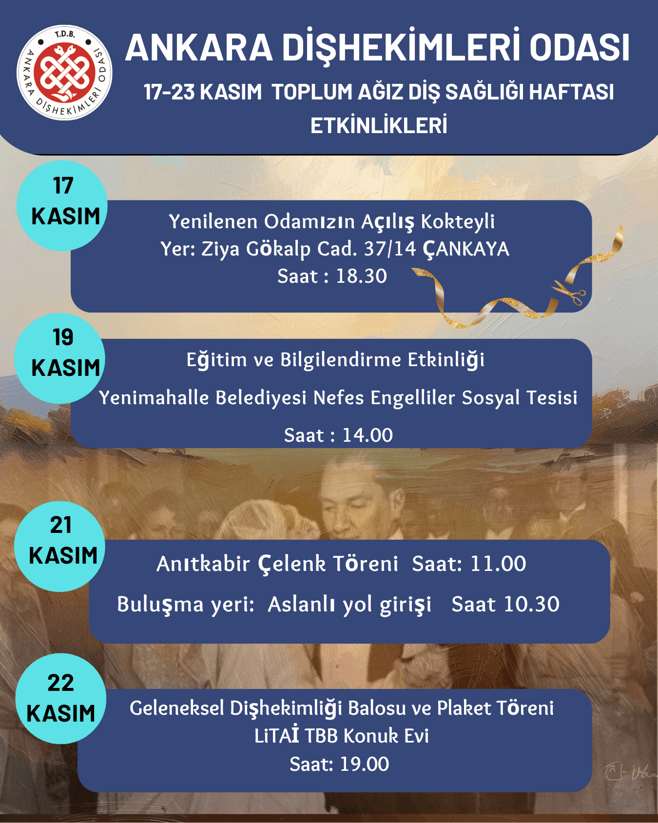 “17-23 Kasım 2025 toplum ağız diş sağlığı haftası etkinlikleri” görseli