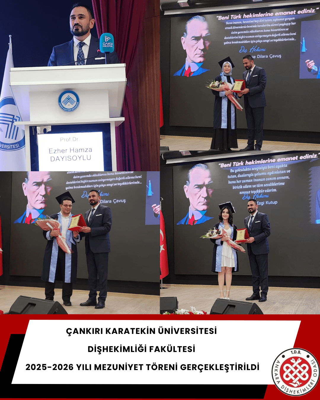 “Çankırı karatekin üniversitesi dişhekimliği fakültesi 2025-2026 yılı mezuniyet töreni gerçekleştirildi” görseli