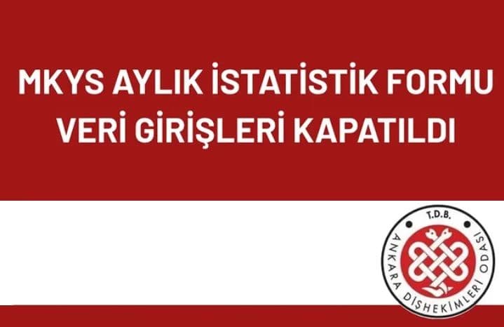 “Mkys aylık istatistik formu veri girişleri kapatıldı” görseli
