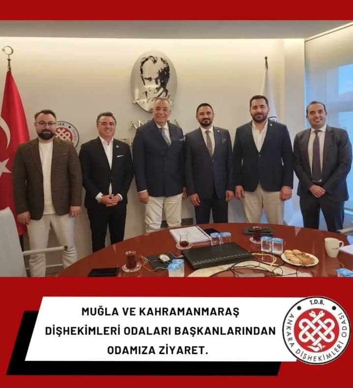 “Muğla ve kahramanmaraş dişhekimleri odaları başkanlarından odamıza ziyaret” görseli