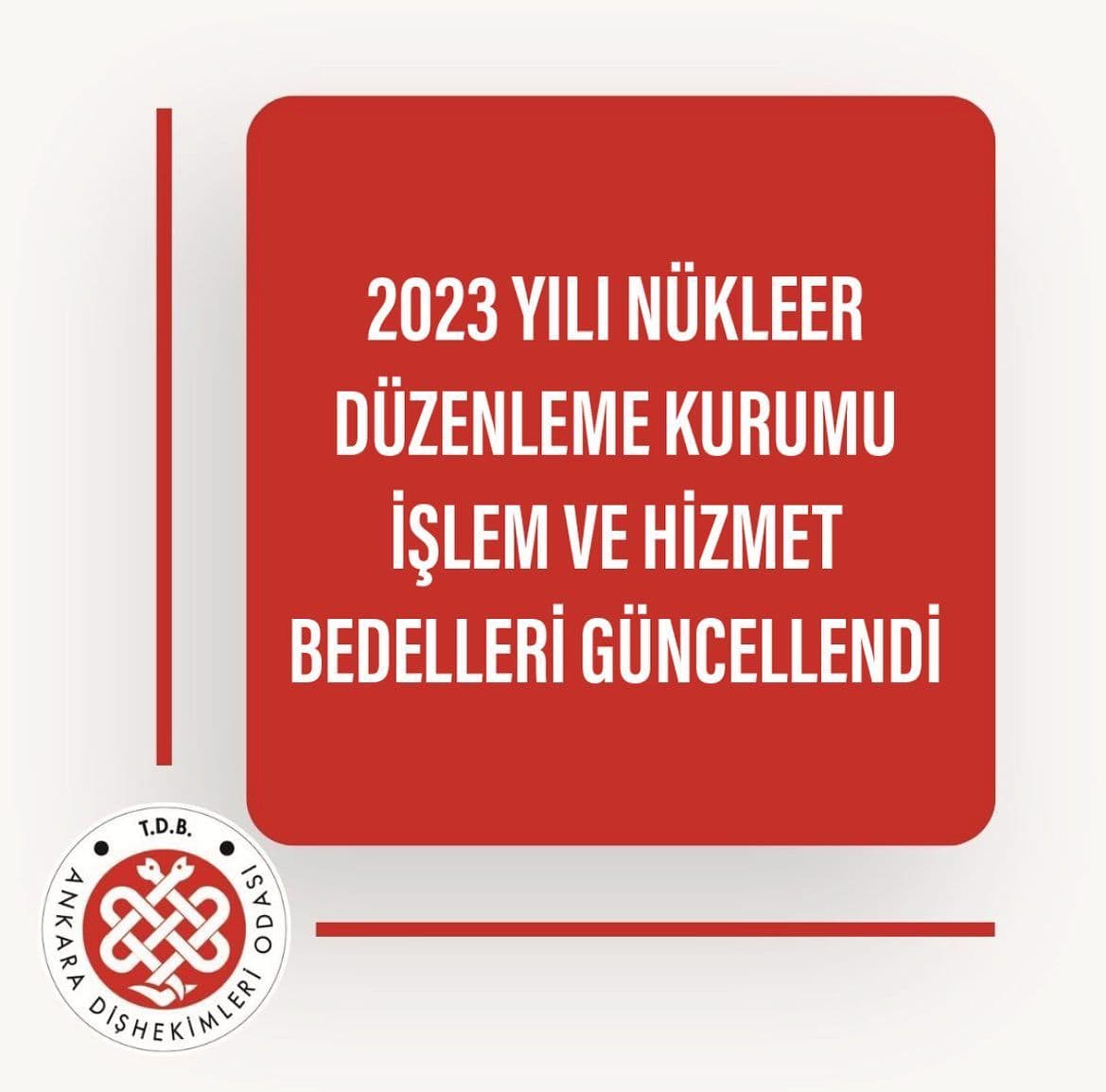 “2023 yılı nükleer düzenleme kurumu işlem ve hizmet bedelleri güncellendi” görseli