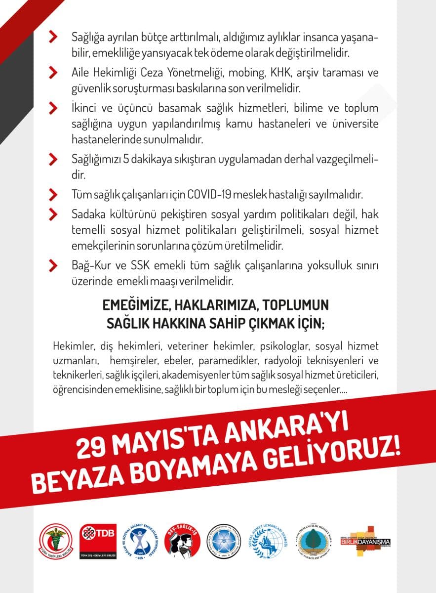 “29 MAYIS ANKARA BEYAZ MİTİNG `Ankara`yı Beyaza Boyamaya Geliyoruz!`” görseli
