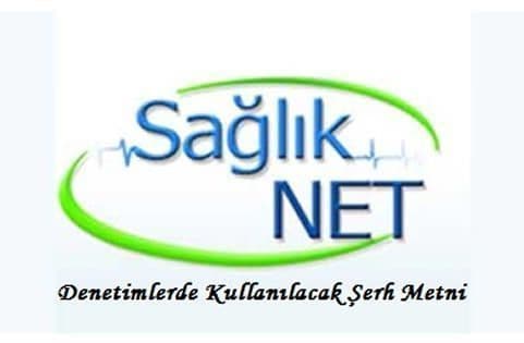 “Sağlık net 2 veri sistemi denetimlerinde kullanılacak şerh metni” görseli
