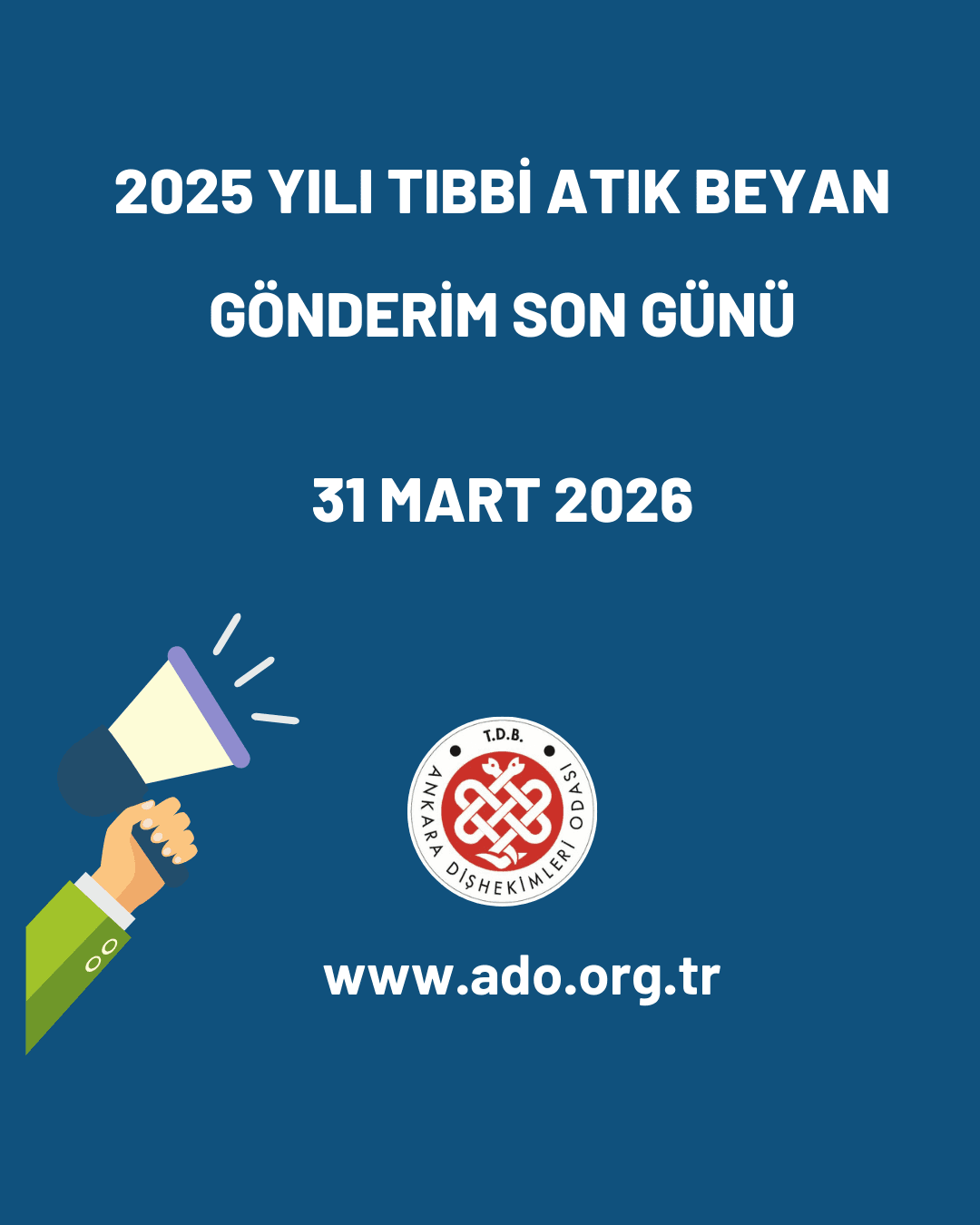 “2025 yılı tıbbi atık beyan gönderim son günü 31 Mart” görseli