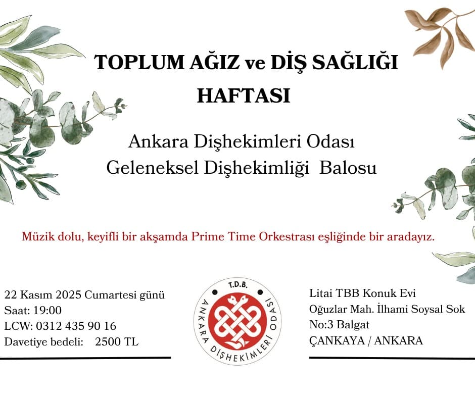 “2025-geleneksel dişhekimliği balosu ve plaket töreni davet” görseli