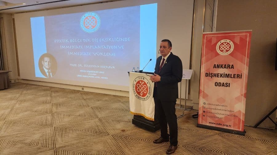 “Prof. Dr. Süleyman Bozkaya ile "Estetik bölge tek diş immediate implantasyon ve immedıate yükleme" konulu eğitim semineri gerçekleştirildi” fotoğraf galerisi, 1. fotoğraf
