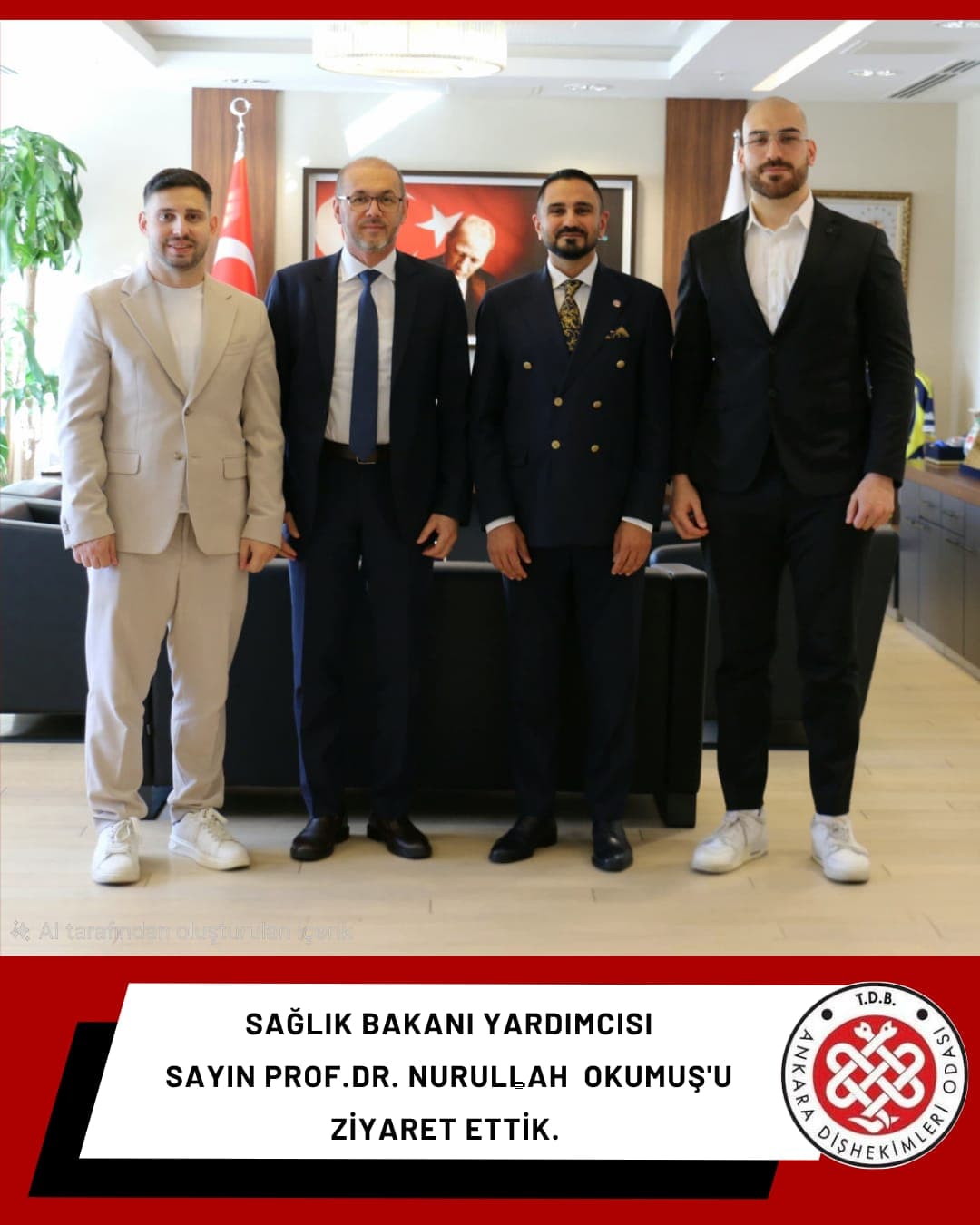 “Sağlık bakanı yardımcısı sayın Prof.Dr.Nurullah Okumuş'u ziyaret ettik” görseli