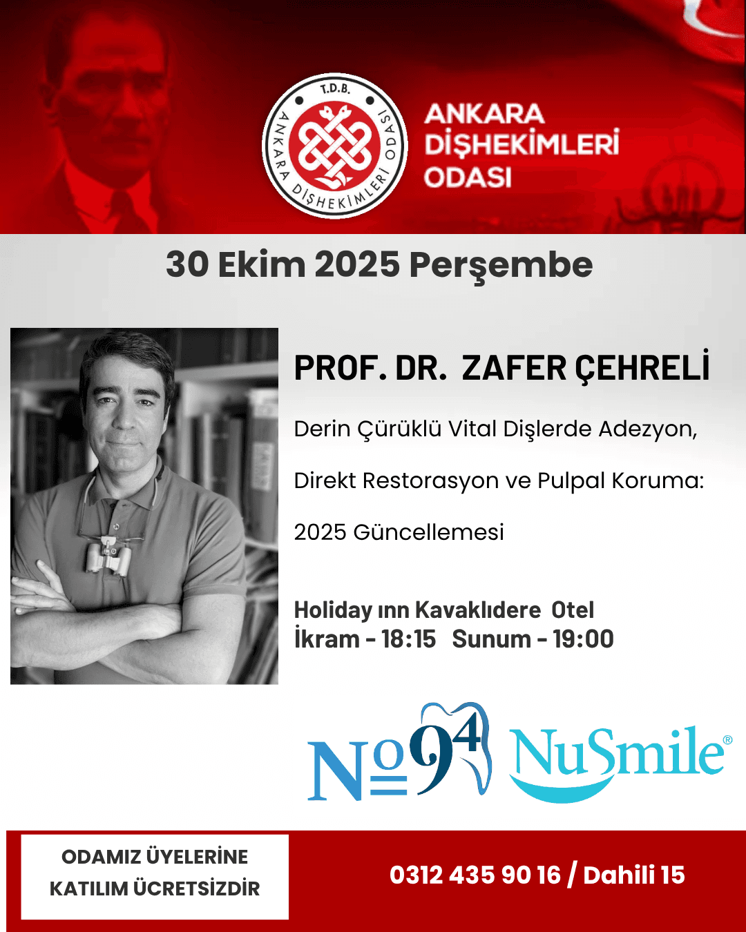 “30 Ekim 2025- Prof.Dr. Zafer Çehreli” görseli